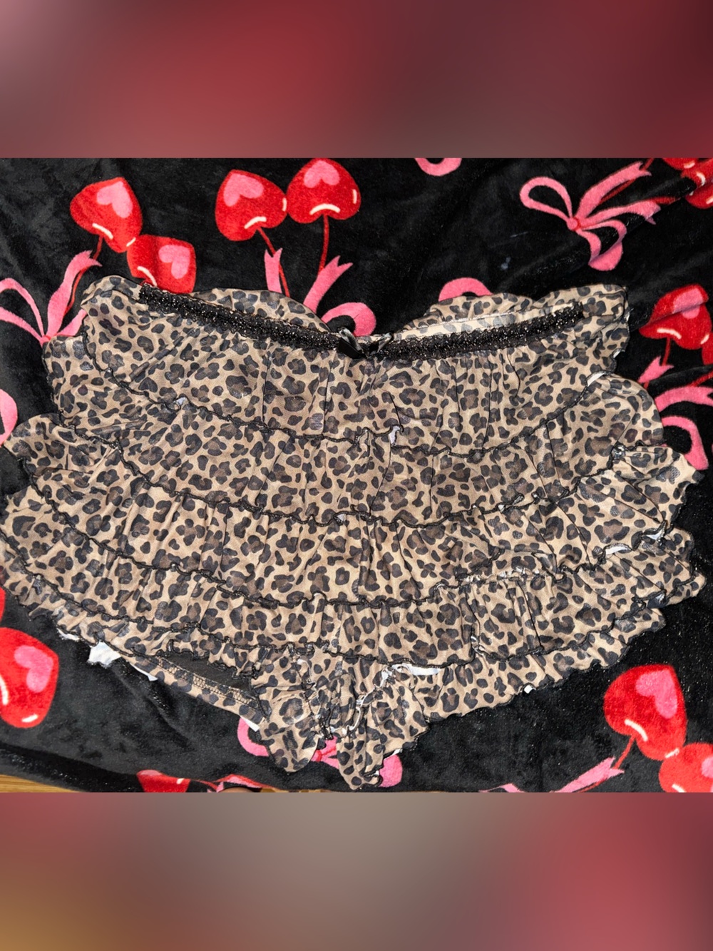 Leopard Print Ruffle Women’s Skirt size XXL - Beige/Black